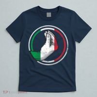 Funny Italy Hand Gesture Italian Flag T-Shirt thumb 5