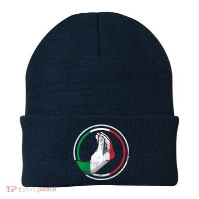Funny Italy Hand Gesture Italian Flag Beanie