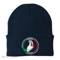 Funny Italy Hand Gesture Italian Flag Beanie thumb 0