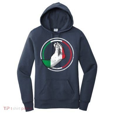 Funny Italy Hand Gesture Italian Flag Women's Hoodie