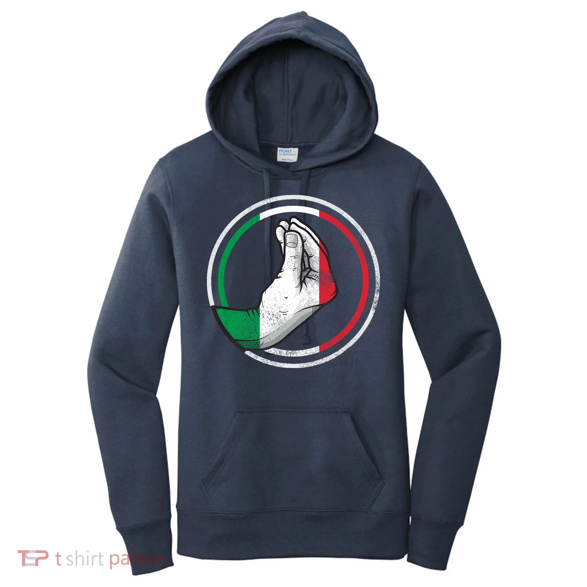 Funny Italy Hand Gesture Italian Flag Women's Hoodie