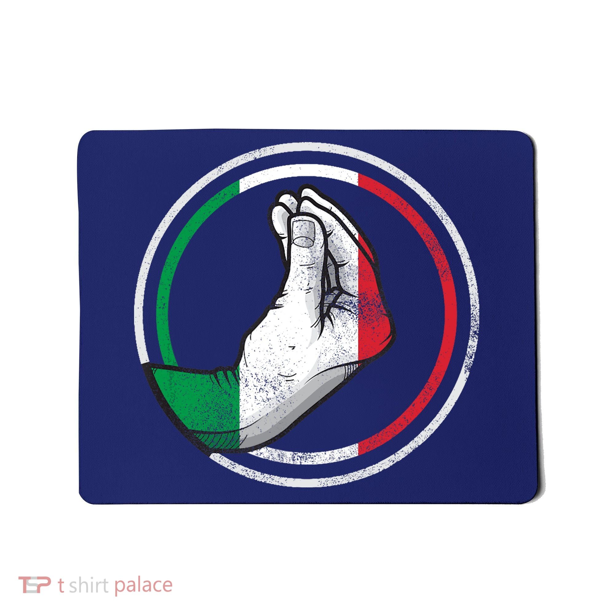 Funny Italy Hand Gesture Italian Flag Mousepad