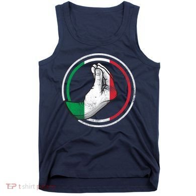 Funny Italy Hand Gesture Italian Flag Tank Top