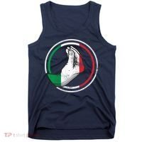 Funny Italy Hand Gesture Italian Flag Tank Top thumb 0