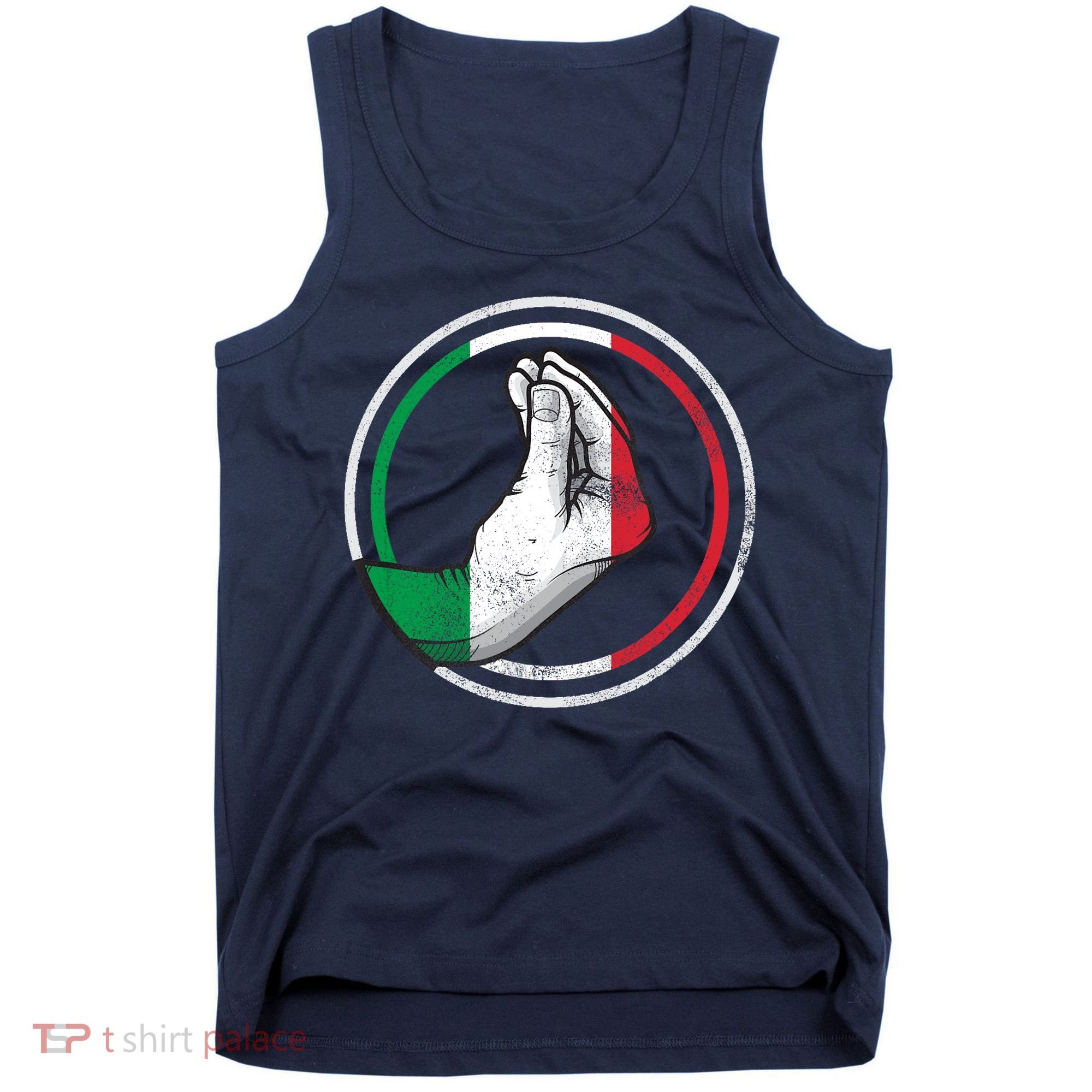 Funny Italy Hand Gesture Italian Flag Tank Top