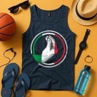 Funny Italy Hand Gesture Italian Flag Tank Top thumb 4