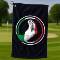 Funny Italy Hand Gesture Italian Flag Golf Towel thumb 1