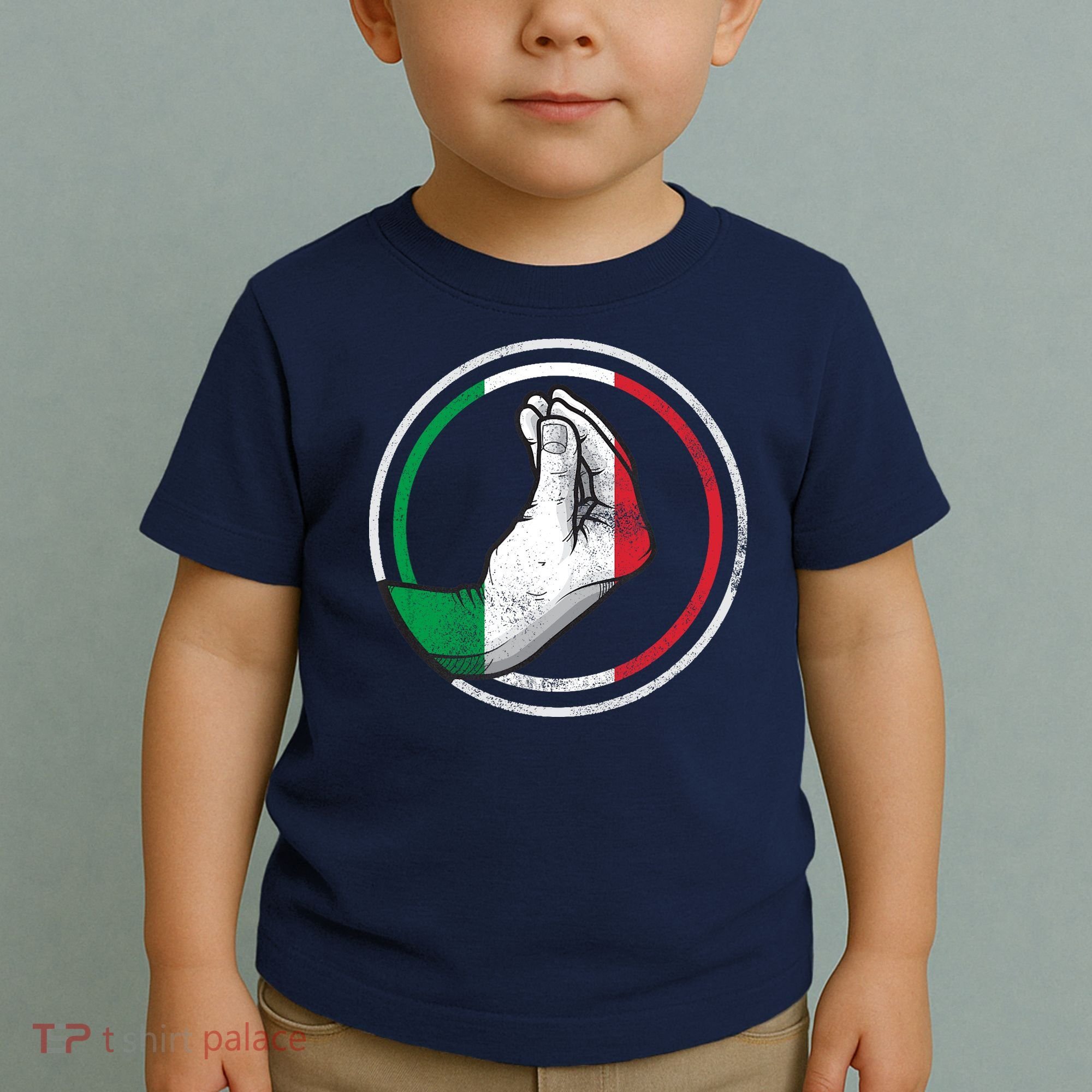 Funny Italy Hand Gesture Italian Flag Toddler T-Shirt