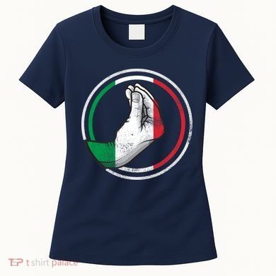 Funny Italy Hand Gesture Italian Flag Women's T-Shirt