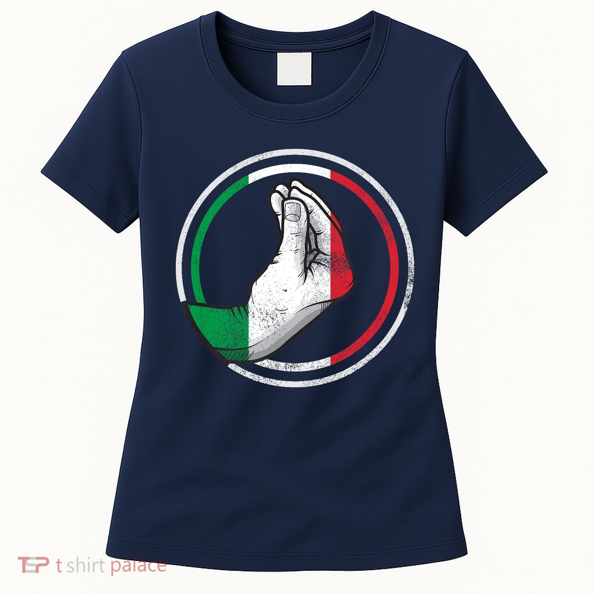 Funny Italy Hand Gesture Italian Flag Women's T-Shirt