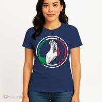 Funny Italy Hand Gesture Italian Flag Women's T-Shirt thumb 4
