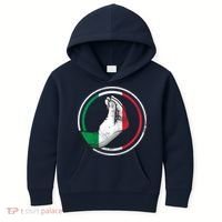 Funny Italy Hand Gesture Italian Flag Kids Hoodie thumb 0