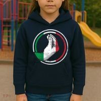 Funny Italy Hand Gesture Italian Flag Kids Hoodie thumb 3