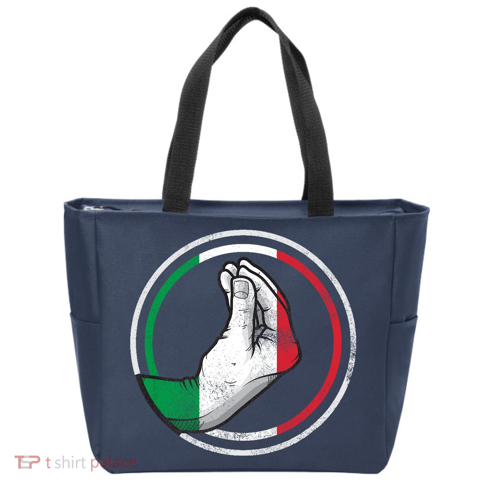 Funny Italy Hand Gesture Italian Flag Tote Bag