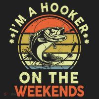 Fishing I'm Hooker On Weekend Fish Pole Women's Sweatshirt thumb 2