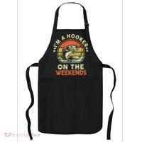 Fishing I'm Hooker On Weekend Fish Pole Apron thumb 0