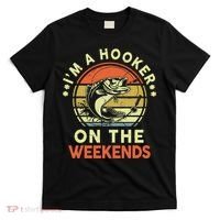 Fishing I'm Hooker On Weekend Fish Pole T-Shirt thumb 0