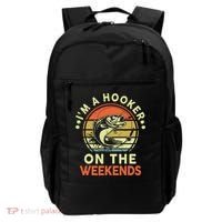 Fishing I'm Hooker On Weekend Fish Pole Backpack thumb 0
