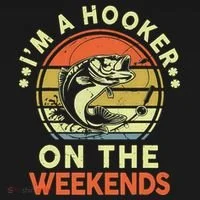 Fishing I'm Hooker On Weekend Fish Pole Bucket Hat thumb 4