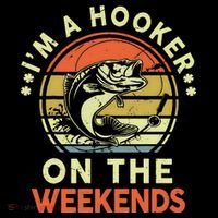 Fishing I'm Hooker On Weekend Fish Pole Coaster thumb 2