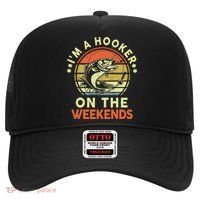 Fishing I'm Hooker On Weekend Fish Pole Hat thumb 0