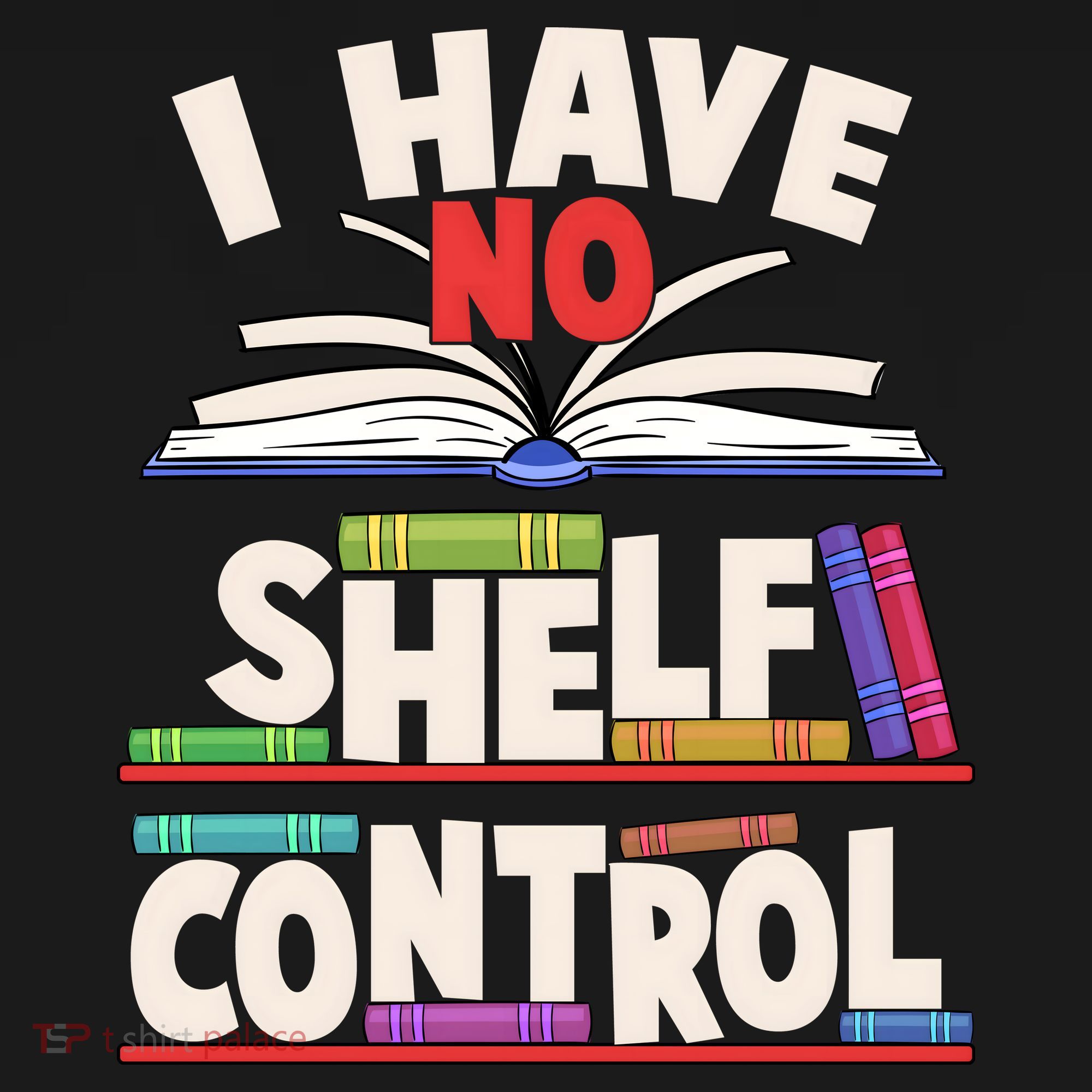Funny I Have No Shelf Control Reading Fan Book Lover Women's Tank Top