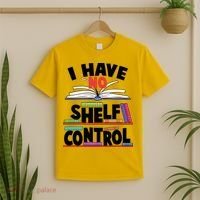 Funny I Have No Shelf Control Reading Fan Book Lover T-Shirt thumb 2