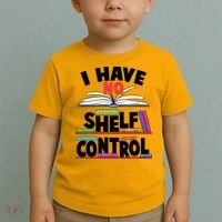 Funny I Have No Shelf Control Reading Fan Book Lover Toddler T-Shirt thumb 2