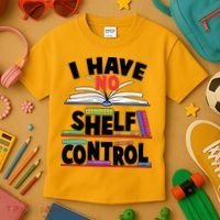 Funny I Have No Shelf Control Reading Fan Book Lover Kids T-Shirt thumb 3