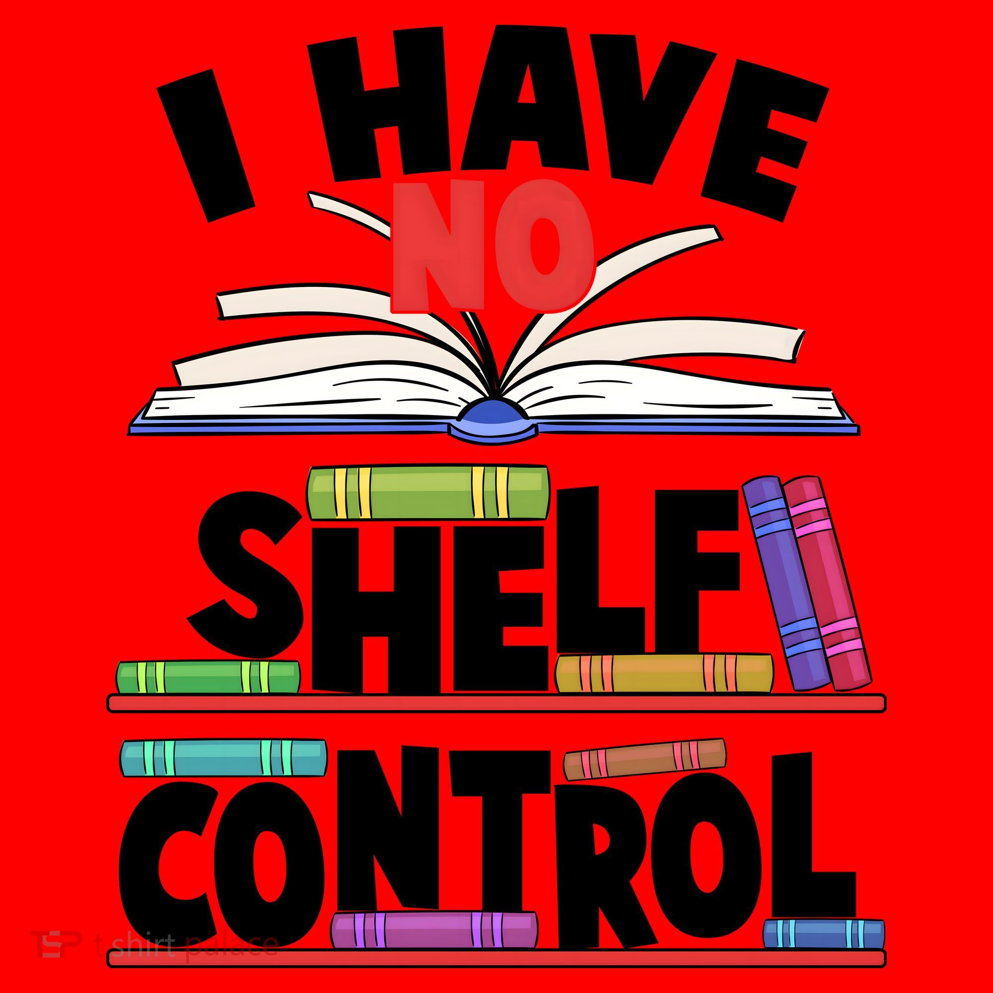 Funny I Have No Shelf Control Reading Fan Book Lover Santa Hat