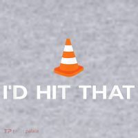 Funny I'd Hit That Traffic Cone Pun Women's Racerback Cropped Tank thumb 2