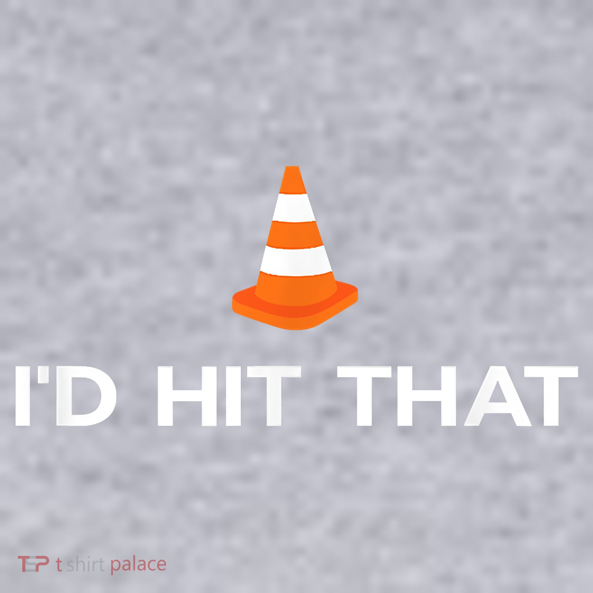 Funny I'd Hit That Traffic Cone Pun Women's Racerback Cropped Tank