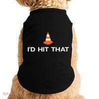 Funny I'd Hit That Traffic Cone Pun Doggie Tank thumb 0