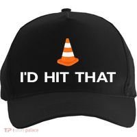 Funny I'd Hit That Traffic Cone Pun Five-Panel Snapback Cap thumb 0