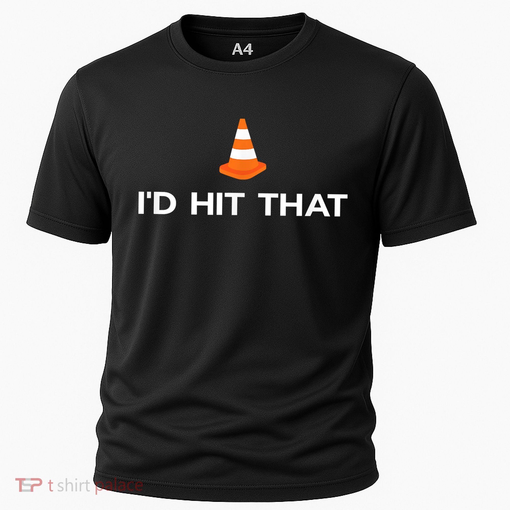 Funny I'd Hit That Traffic Cone Pun Cooling Performance Crew T-Shirt