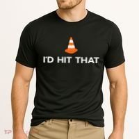 Funny I'd Hit That Traffic Cone Pun Cooling Performance Crew T-Shirt thumb 2
