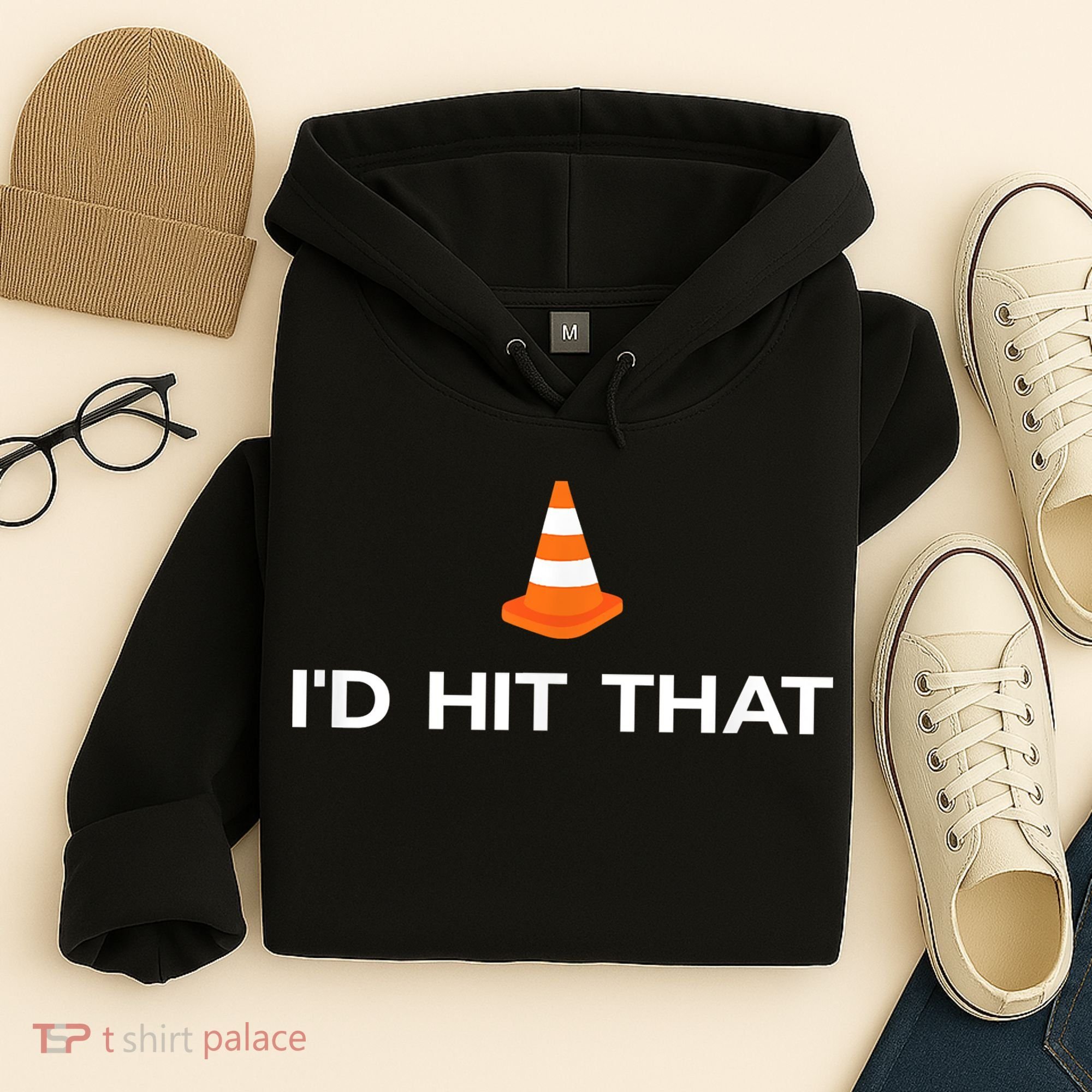 Funny I'd Hit That Traffic Cone Pun Hoodie
