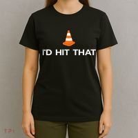 Funny I'd Hit That Traffic Cone Pun T-Shirt thumb 4