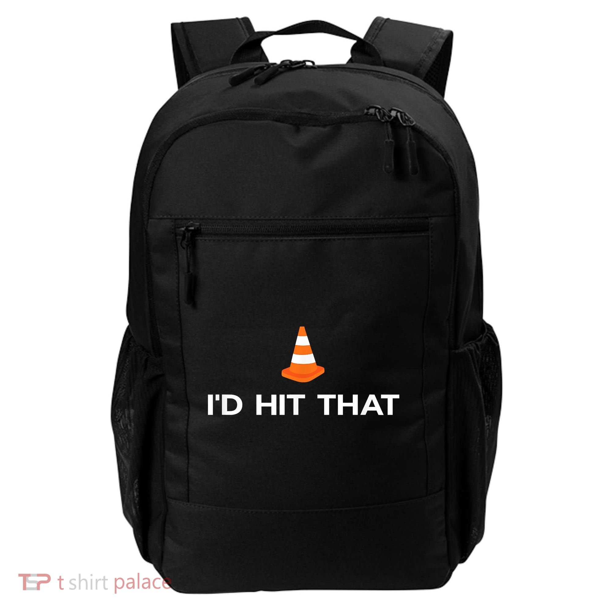 Funny I'd Hit That Traffic Cone Pun Backpack