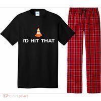Funny I'd Hit That Traffic Cone Pun Pajama Set thumb 0