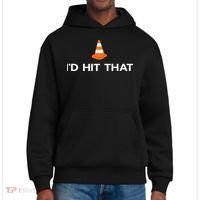 Funny I'd Hit That Traffic Cone Pun District V.I.T. Heavyweight Hoodie thumb 0