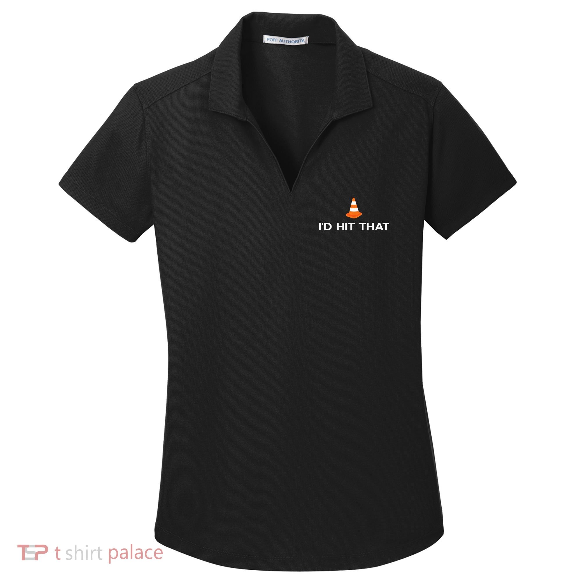 Funny I'd Hit That Traffic Cone Pun Women's Dry Zone Grid Polo