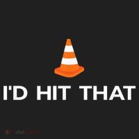 Funny I'd Hit That Traffic Cone Pun Women's Dry Zone Grid Polo thumb 2