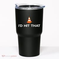 Funny I'd Hit That Traffic Cone Pun Tumbler thumb 0