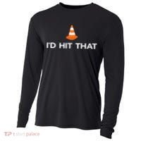 Funny I'd Hit That Traffic Cone Pun Cooling Performance Long Sleeve Crew thumb 0