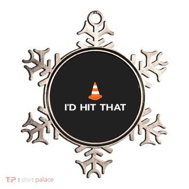Funny I'd Hit That Traffic Cone Pun Ornament