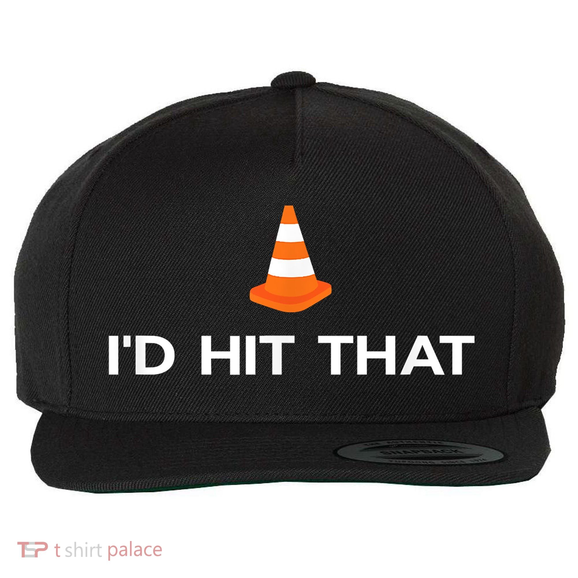 Funny I'd Hit That Traffic Cone Pun Wool Snapback Cap