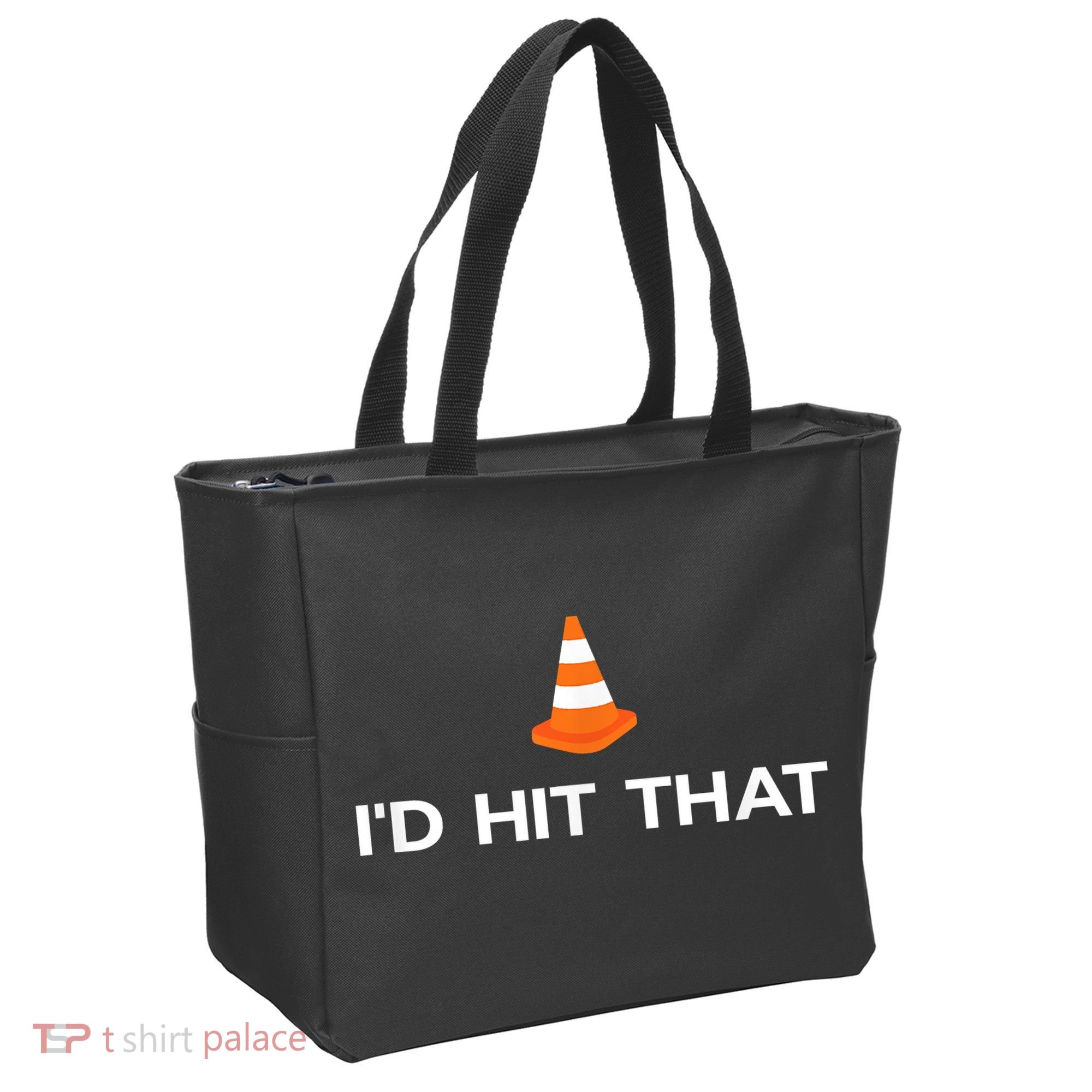 Funny I'd Hit That Traffic Cone Pun Tote Bag