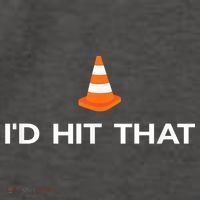 Funny I'd Hit That Traffic Cone Pun Vector Backpack thumb 2