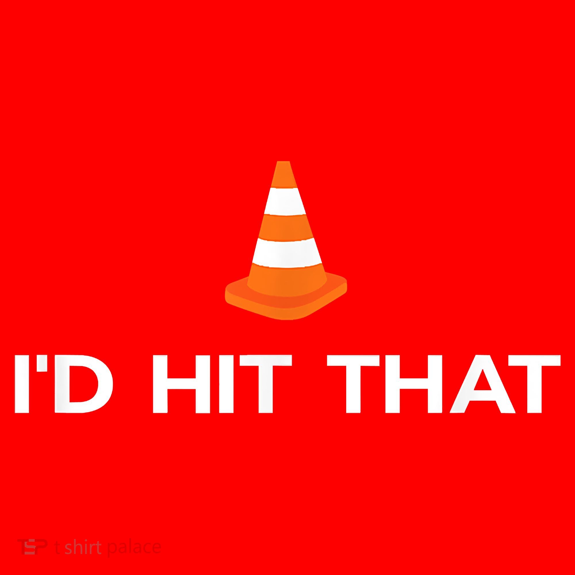 Funny I'd Hit That Traffic Cone Pun Santa Hat